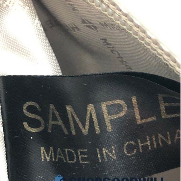 Michael Kors Nicole Gold Fabric Leather Medium Shoulder Bag SAMPLE - Picture 4 of 12